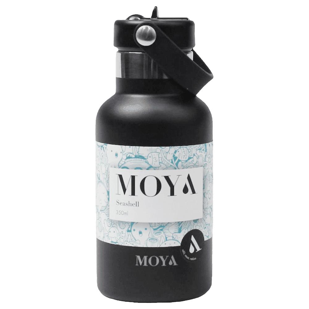 Moya - Seashell Insulated Sustainable Water Bottle - 350ml - Black