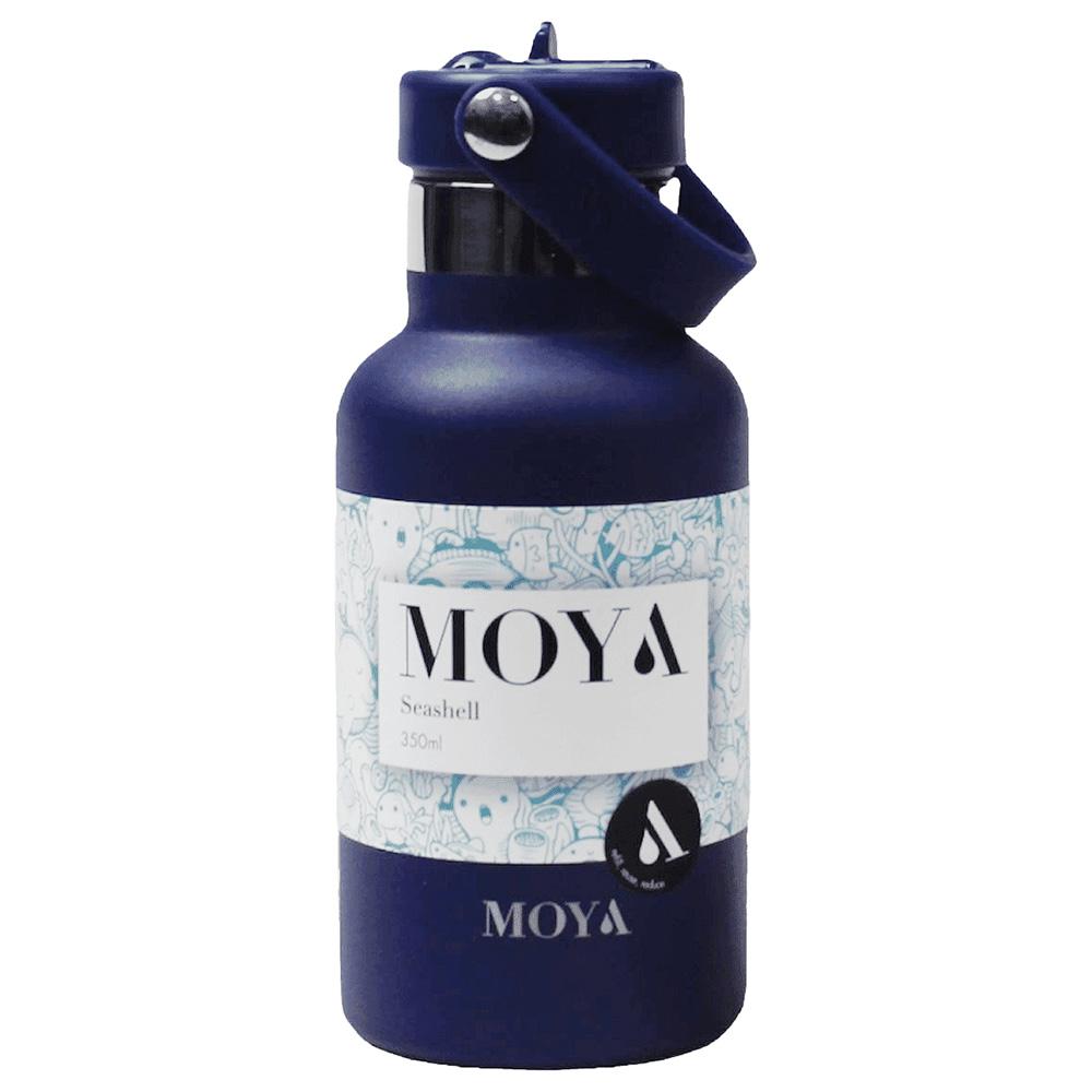 Moya - Seashell Insulated Sustainable Water Bottle - 350ml - Navy