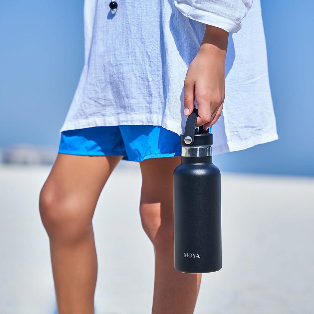 Moya - Starfish Insulated Sustainable Water Bottle - 500ml - Black