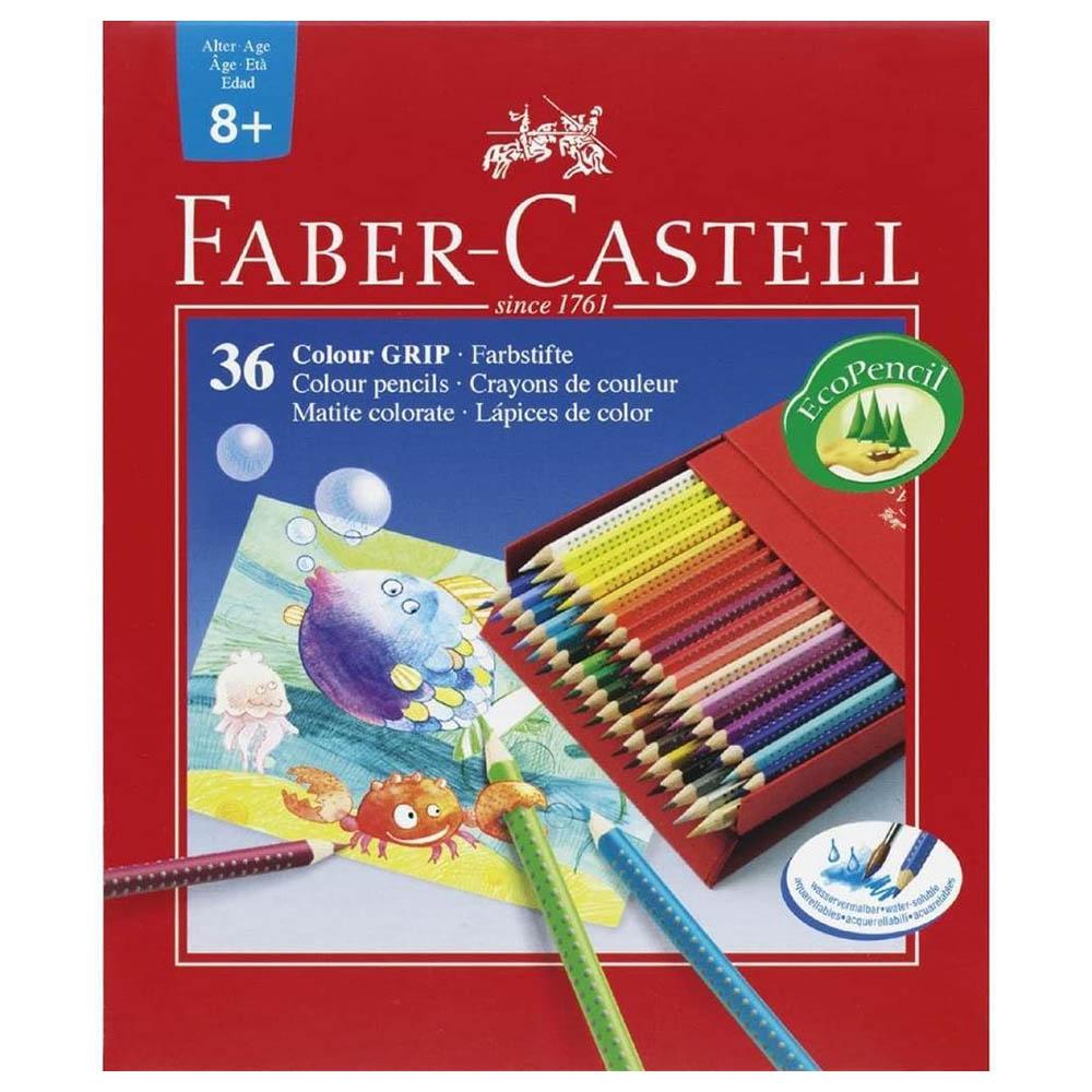 Faber-Castell - Colour Grip Water-Soluble Pencil - 36pcs