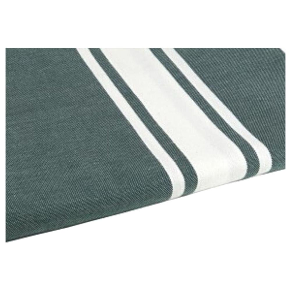 Hammam Corner - 100% Recycled Cotton Classic Beach Towel - Dark Green