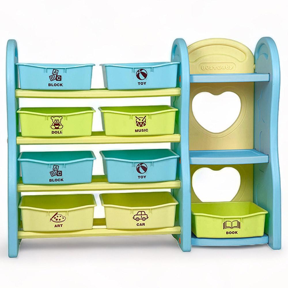 Home Canvas - Children Deluxe Multi-Bin Toy Organizer - Large