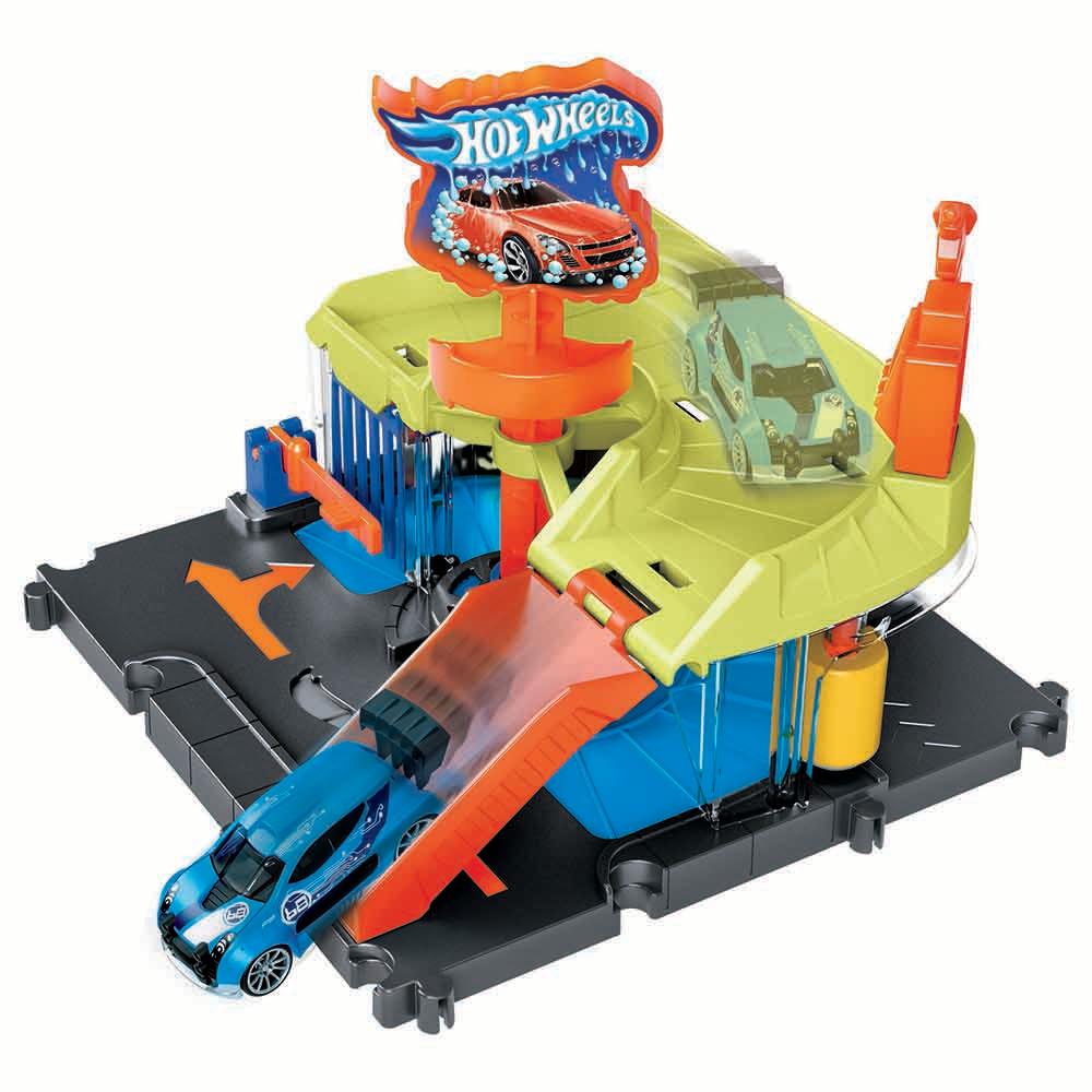 Hot Wheels - City Downtown Car Wash Speed Clean Playset