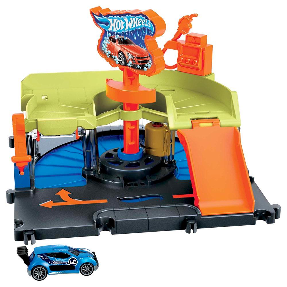 Hot Wheels - City Downtown Car Wash Speed Clean Playset