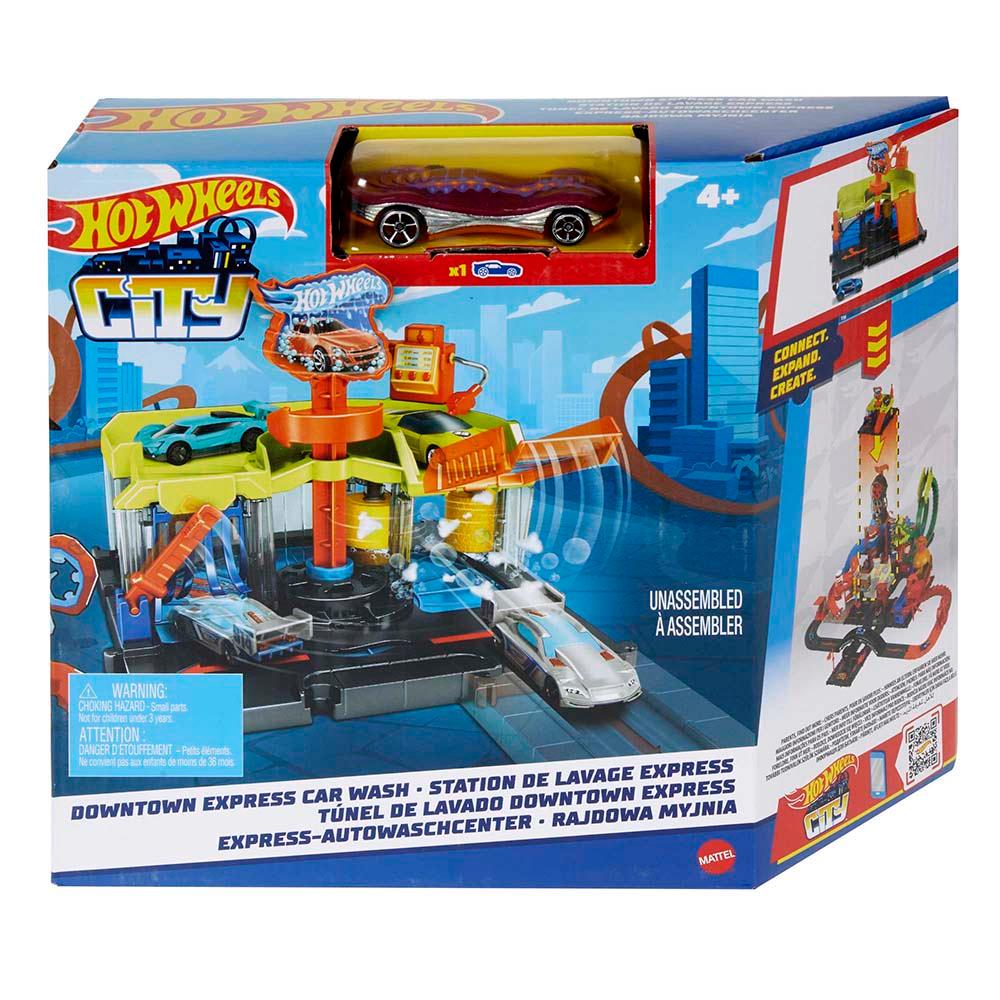 Hot Wheels - City Downtown Car Wash Speed Clean Playset