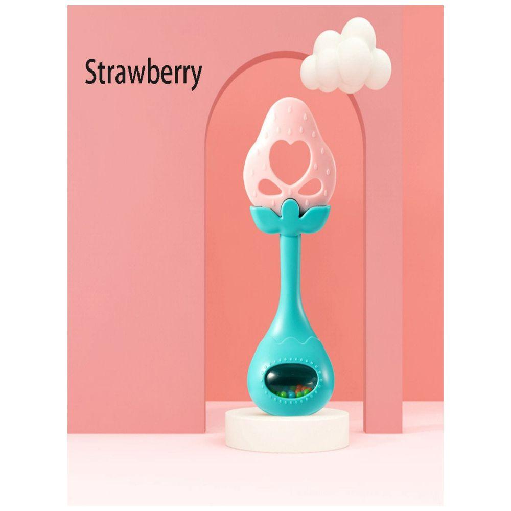 Huanger - Baby Fruit Teether w/ Rattle - Strawberry