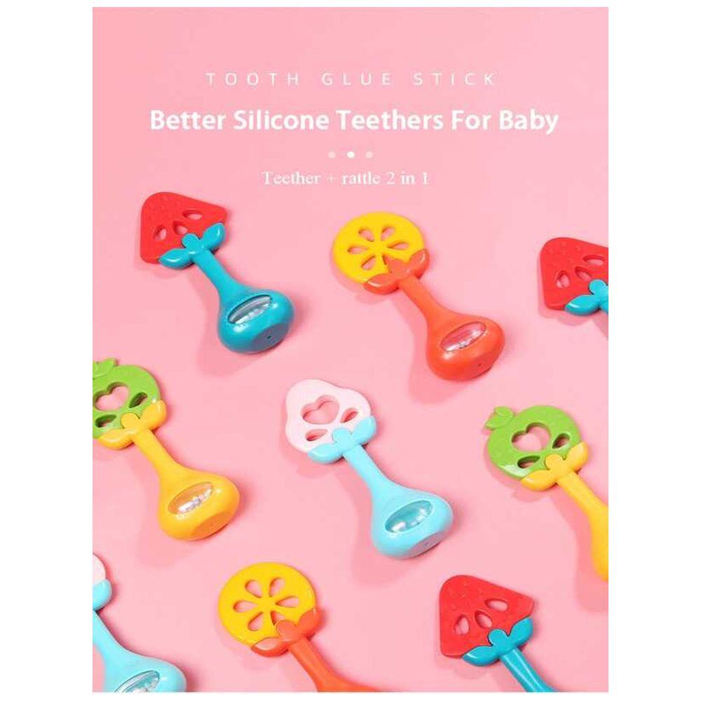 Huanger - Baby Fruit Teether w/ Rattle - Strawberry