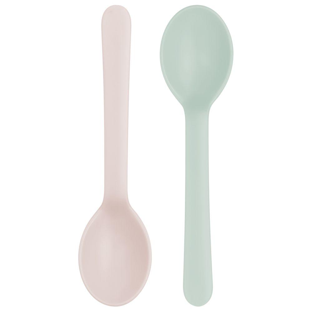 Inochi - Amori Spoons - 2pc Set - Light Pink & Tea Green