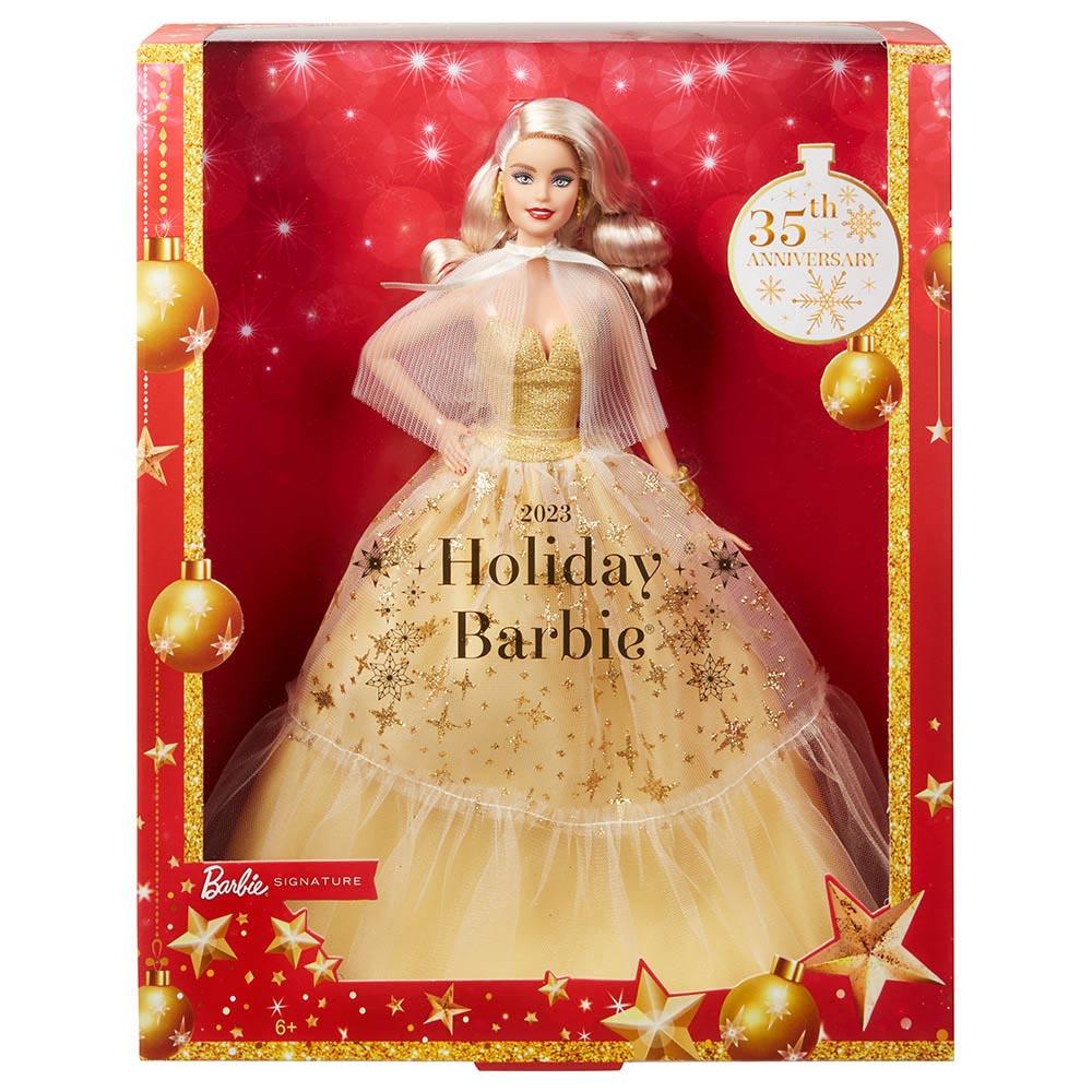 Mattel Games - Barbie Holiday Doll - Blonde - Gold