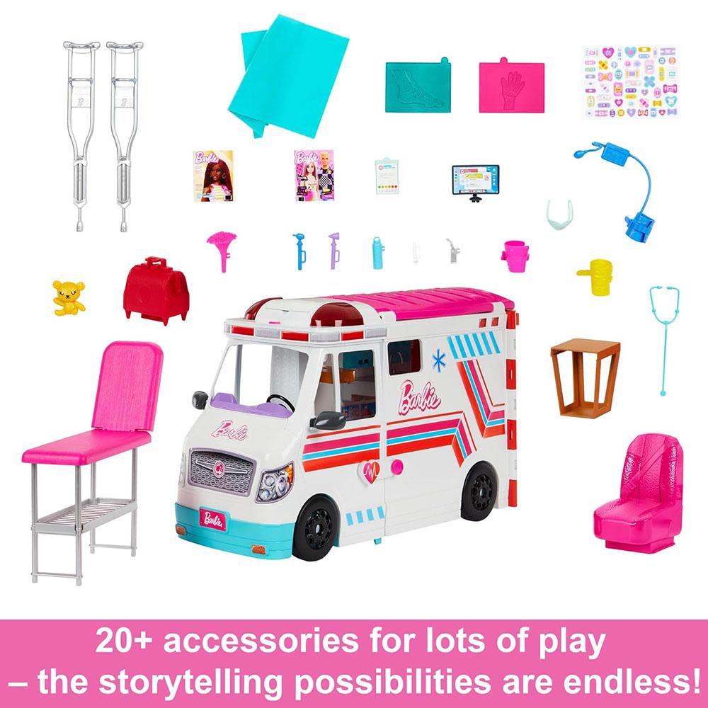 Mattel Games - Barbie Care Clinic Doll Playset - 20pcs