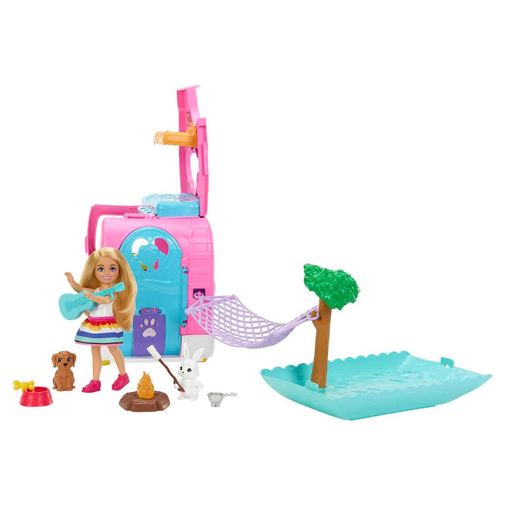 Mattel Games - Barbie Club Chelsea Camper Refresh Playset - 16pcs