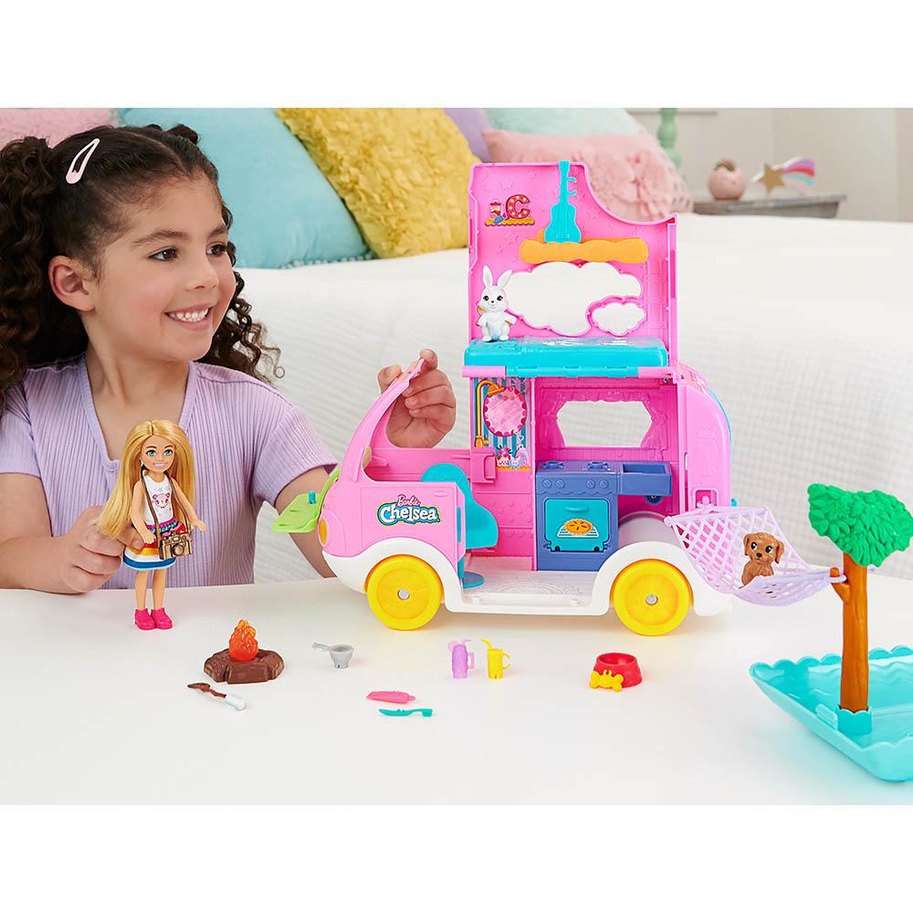 Mattel Games - Barbie Club Chelsea Camper Refresh Playset - 16pcs