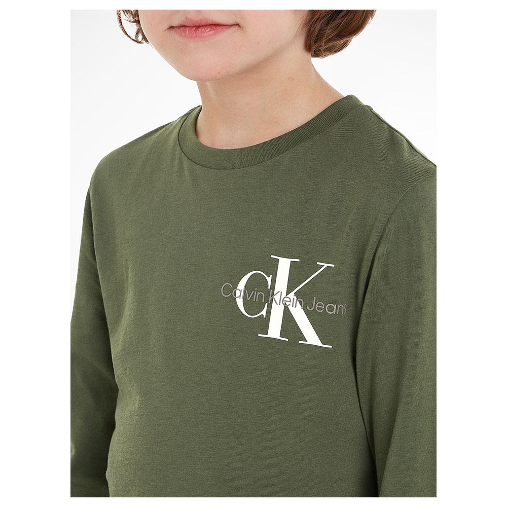 Calvin Klein - Boys Monogram Long Sleeves T-Shirt - Thyme