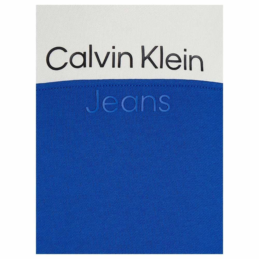 Calvin Klein - Color Block Terry Hooded Sweatshirt - Kettle Blue