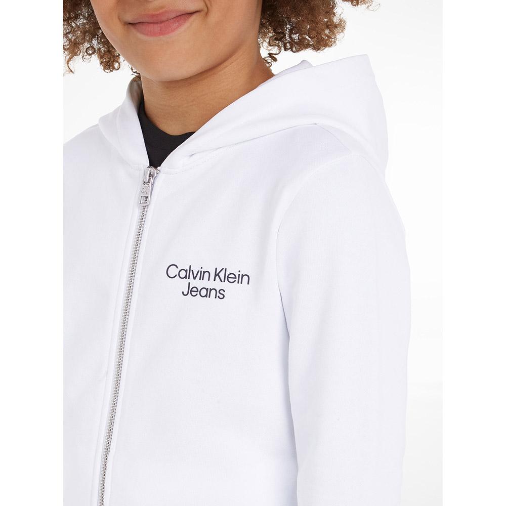 Calvin Klein - Terry Color Block Zip-Through Jacket - White