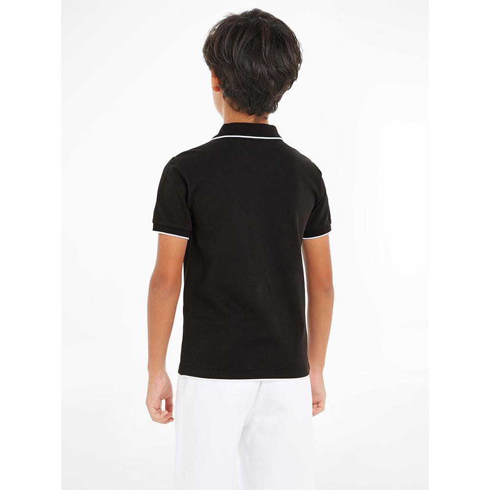 Calvin Klein - Intarsia Logo Polo Shirt - Black