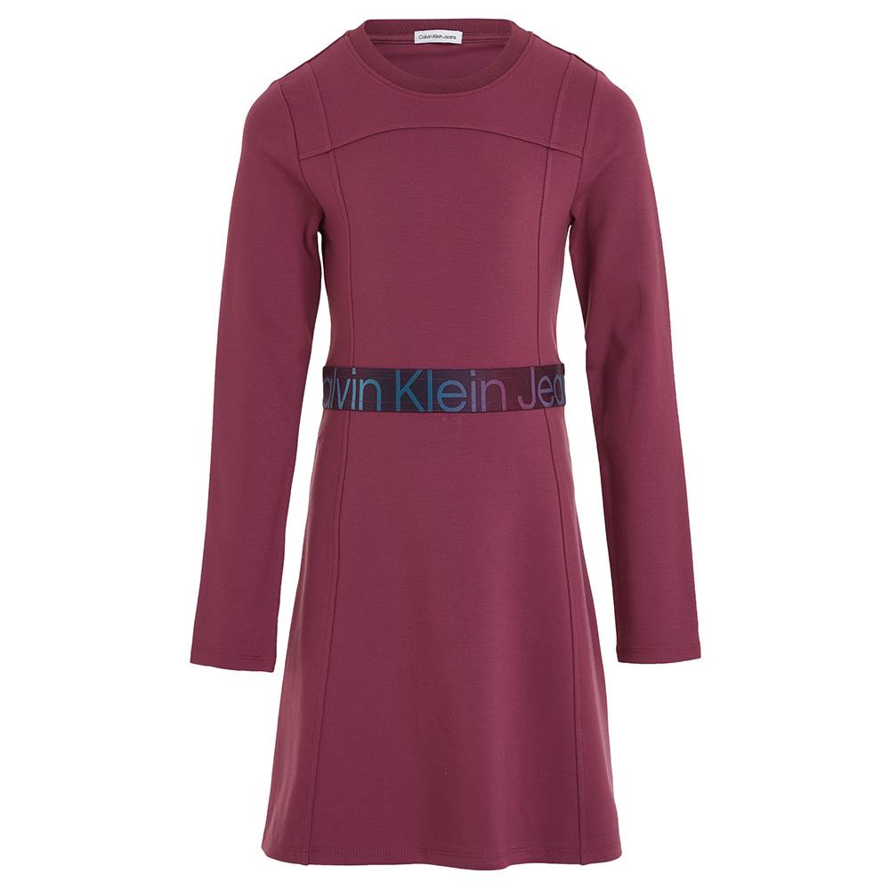 Calvin Klein - Punto Tape Long Sleeves Dress - Amaranth