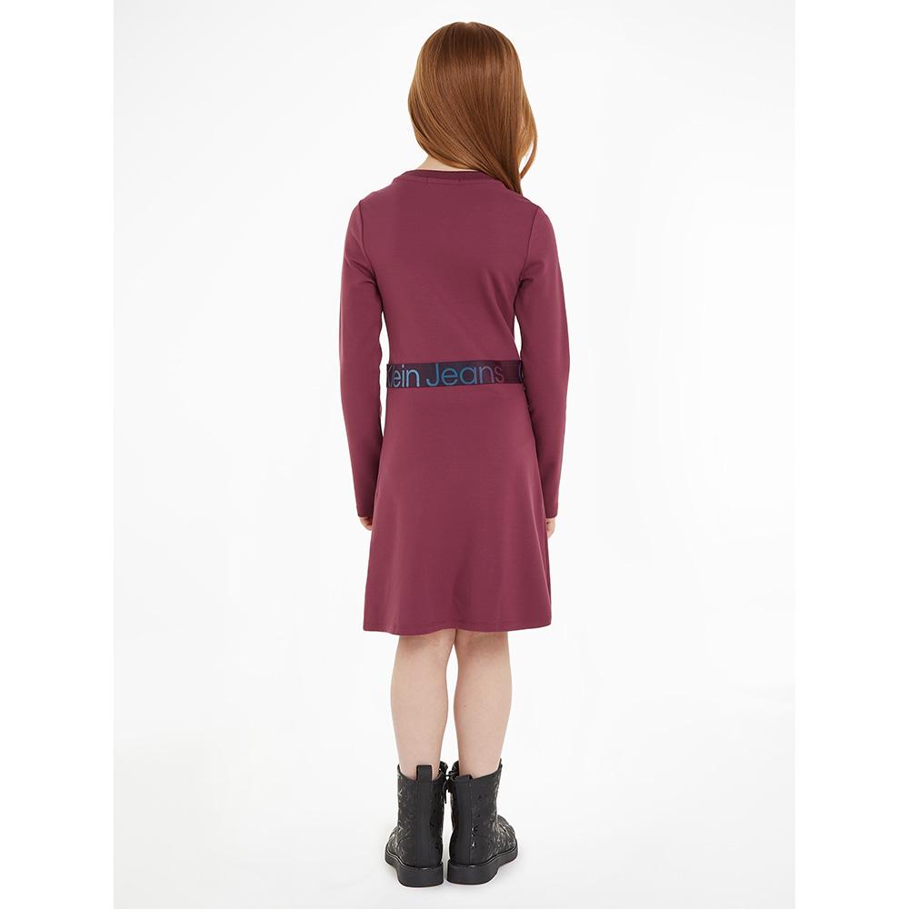 Calvin Klein - Punto Tape Long Sleeves Dress - Amaranth