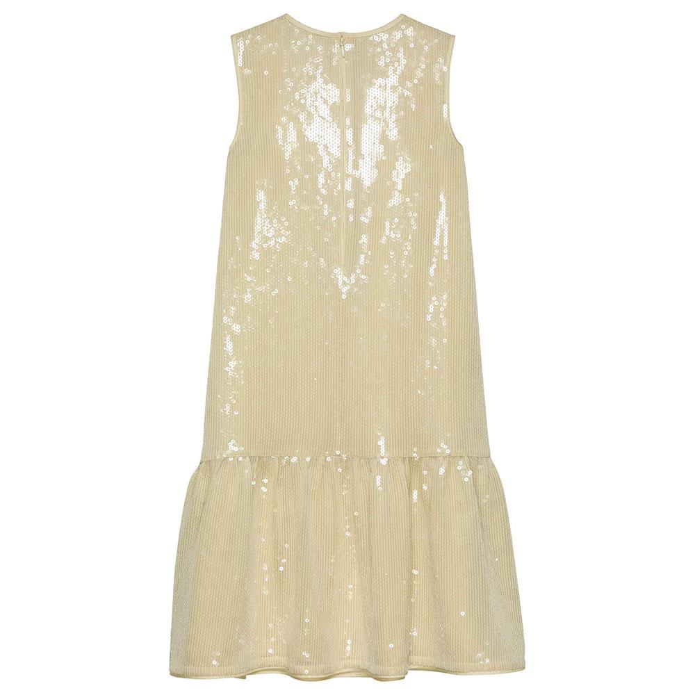 Calvin Klein - Cap Clear Sequin Sleeveless Dress - Vanilla