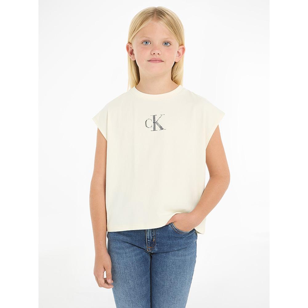 Calvin Klein - Iridescent Ck Logo Tank Top - White