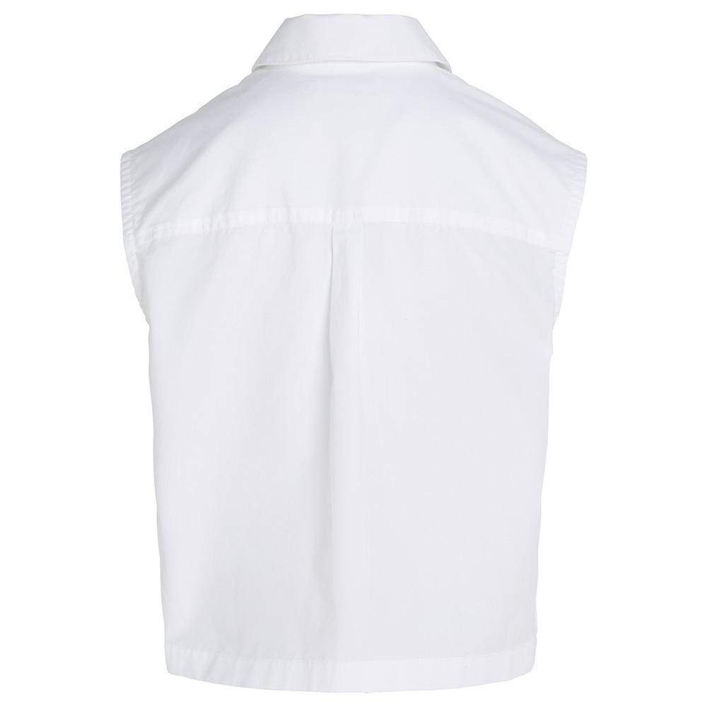 Calvin Klein - Monogram Off Placed Sleeveless Shirt - White