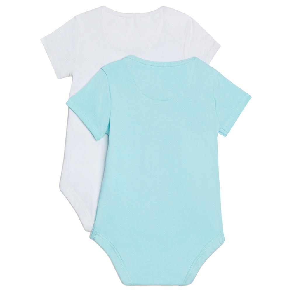 Calvin Klein - 2pc-Set - Gradient Logo Short Sleeves Bodysuits - Blue