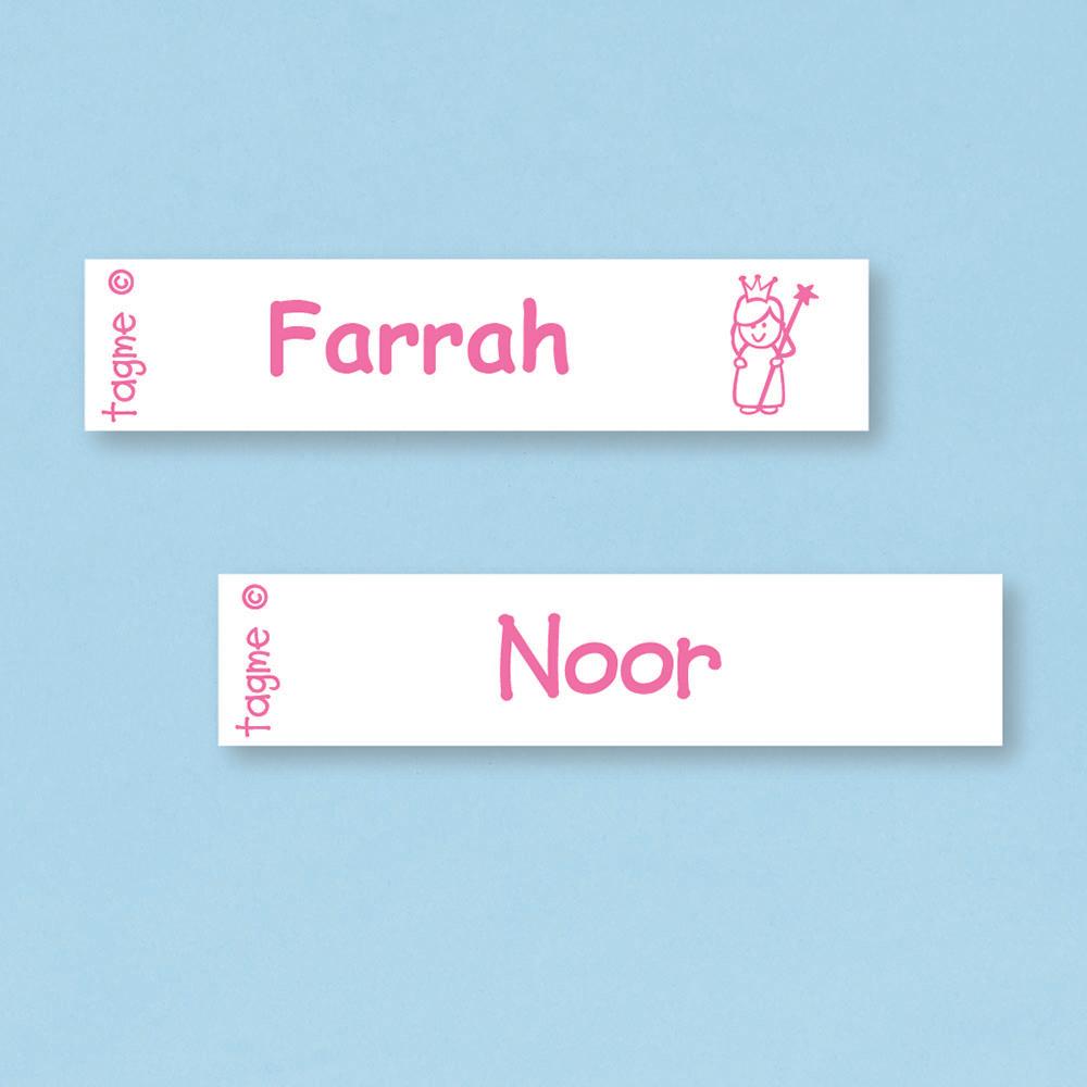 TagMe - Personalised Iron-On Clothing Labels - Pink - Pack of 50