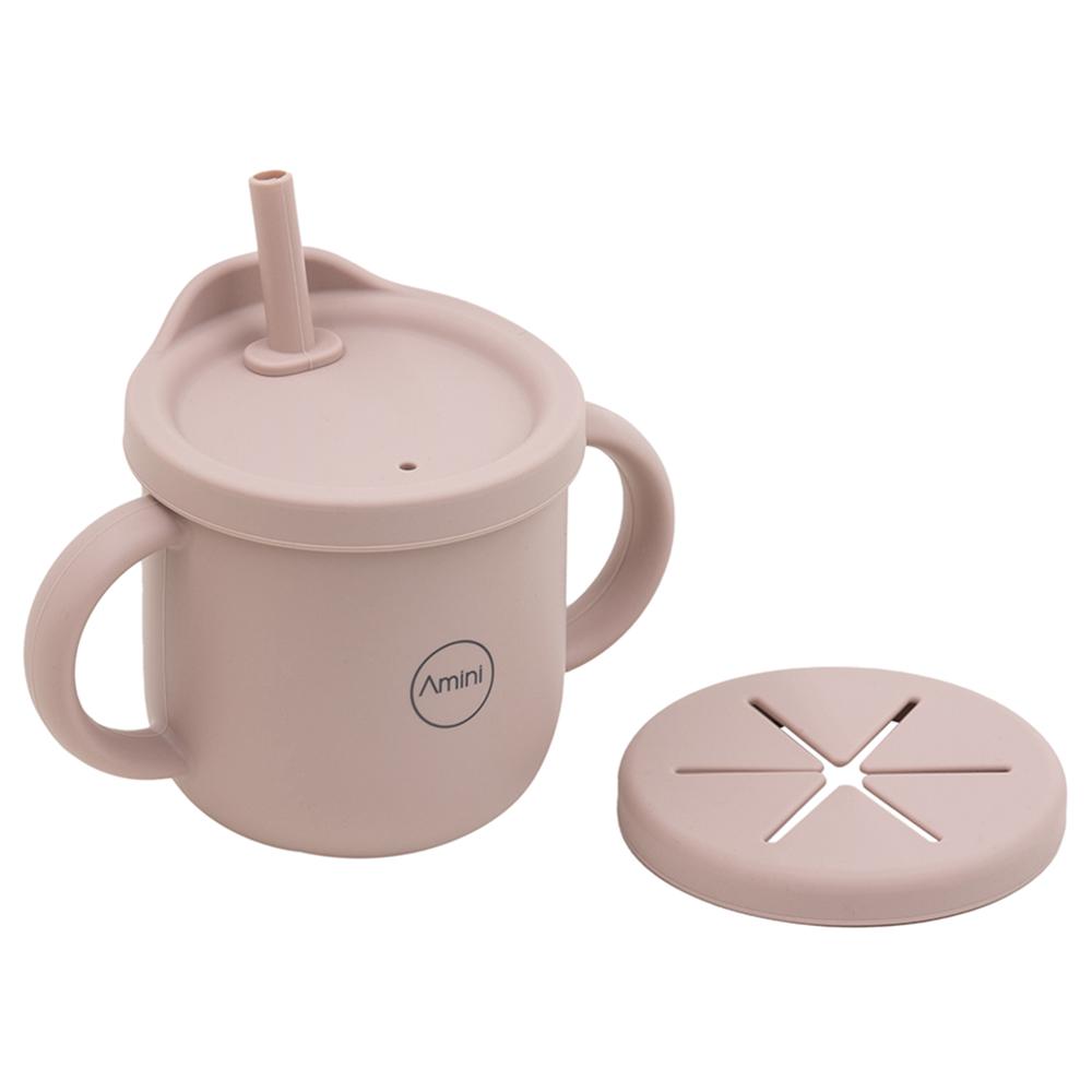 A'ish Home - Silicone Water & Snack Cup - Rose Pink - 230 ml