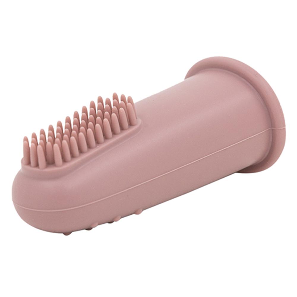 A'ish Home - Silicone Finger Toothbrush - Dark Pink