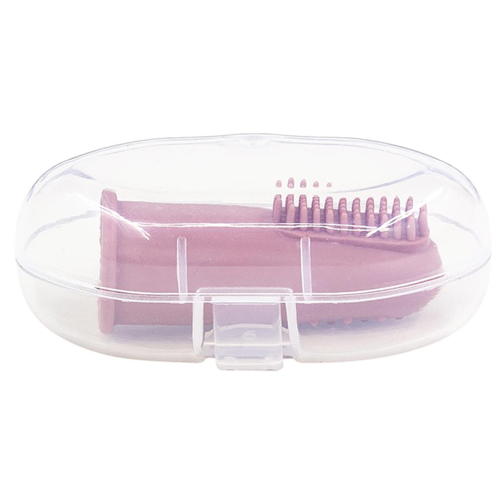 A'ish Home - Silicone Finger Toothbrush - Dark Pink