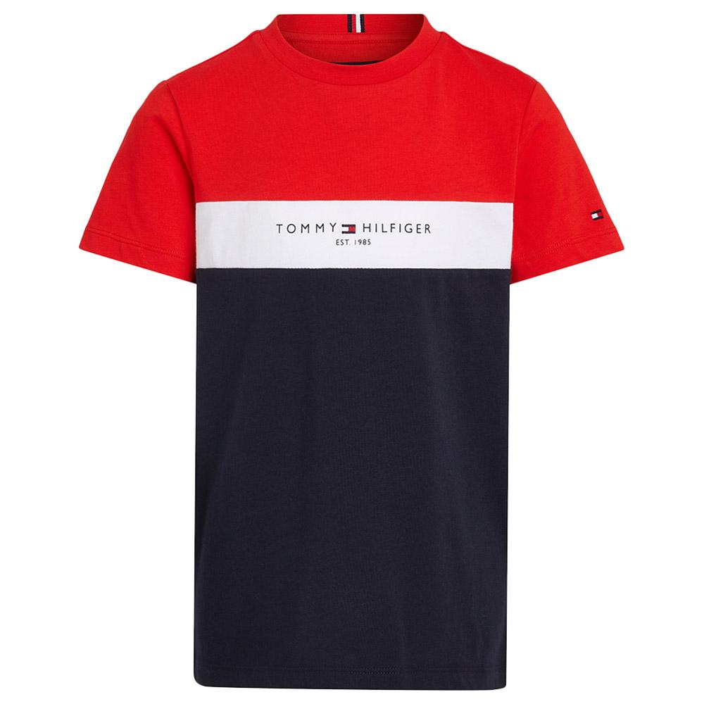 Tommy Hilfiger - Essential Color block Logo Short Sleeves Tee - Red