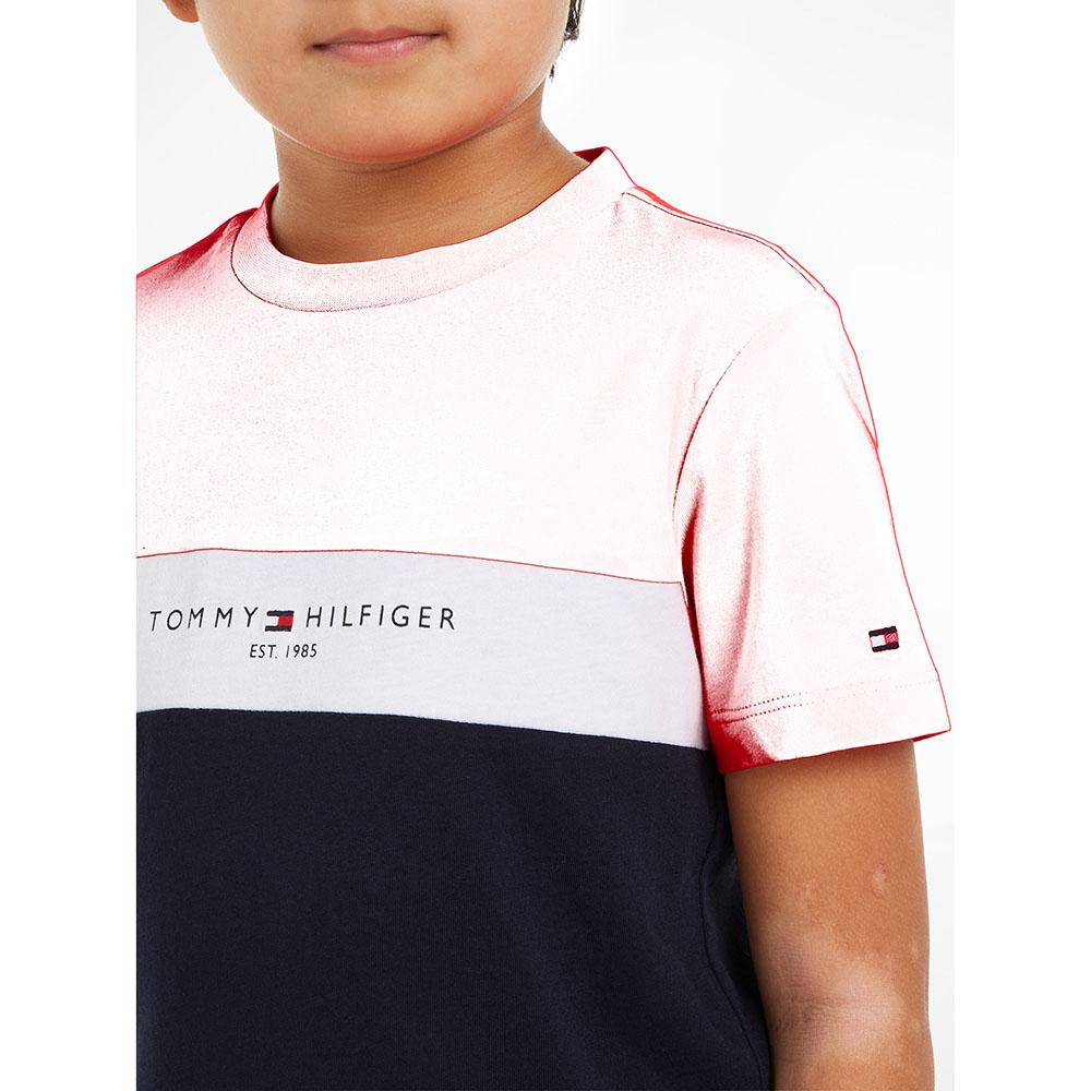 Tommy Hilfiger - Essential Color block Logo Short Sleeves Tee - Red