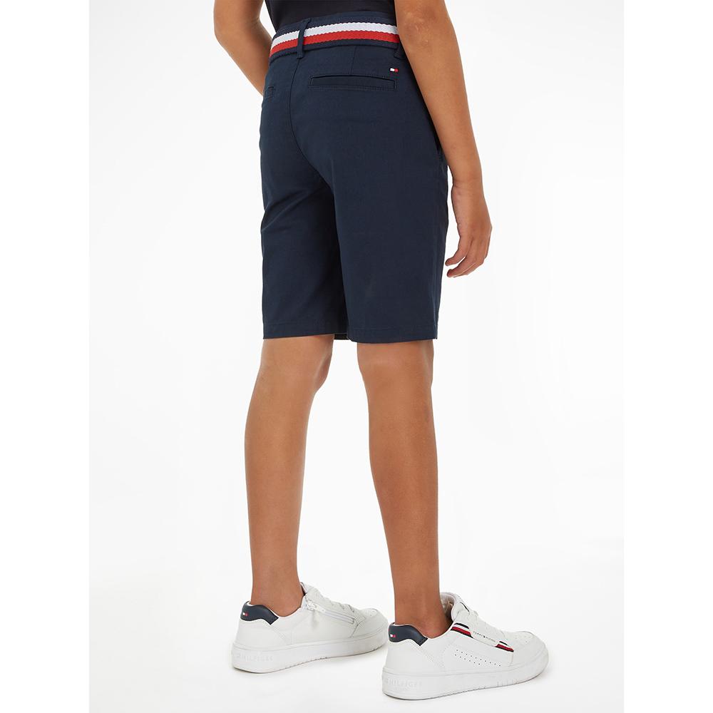 Tommy Hilfiger - Woven Belted Shorts - Blue