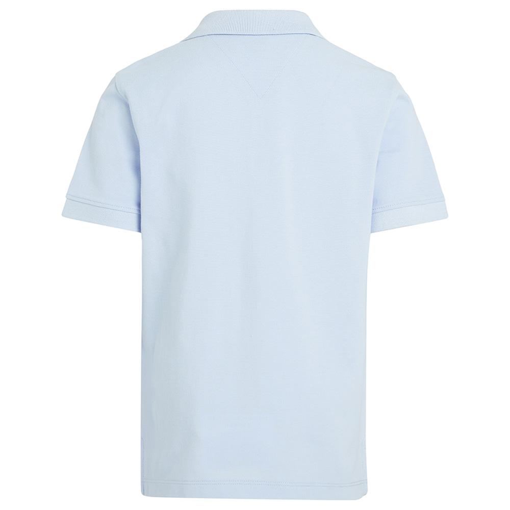 Tommy Hilfiger - Flag Embroidery Short Sleeves Polo Shirt - Blue