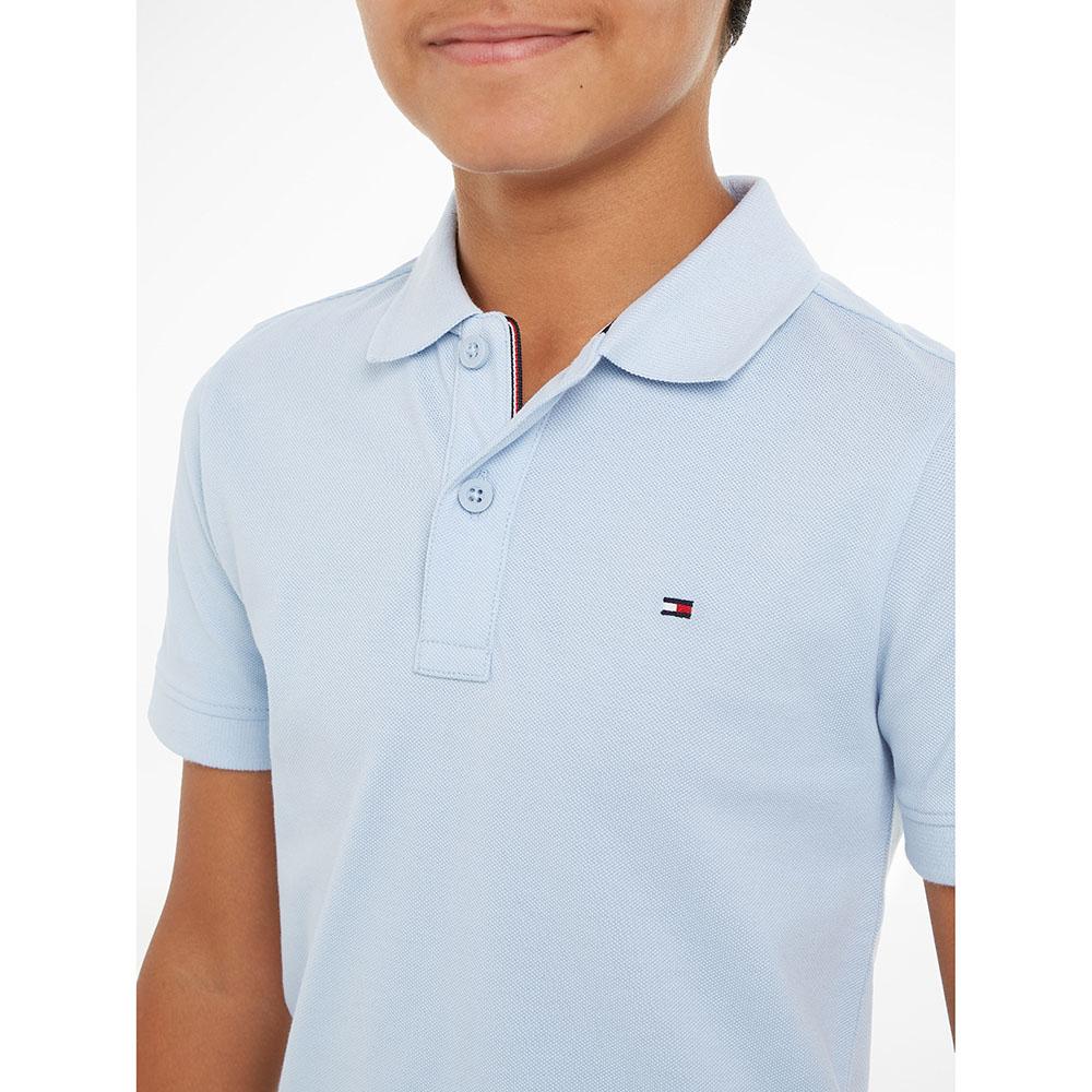 Tommy Hilfiger - Flag Embroidery Short Sleeves Polo Shirt - Blue