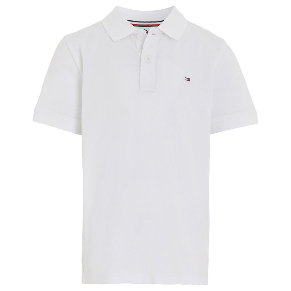 Tommy Hilfiger - Flag Embroidery Short Sleeves Polo Shirt - White