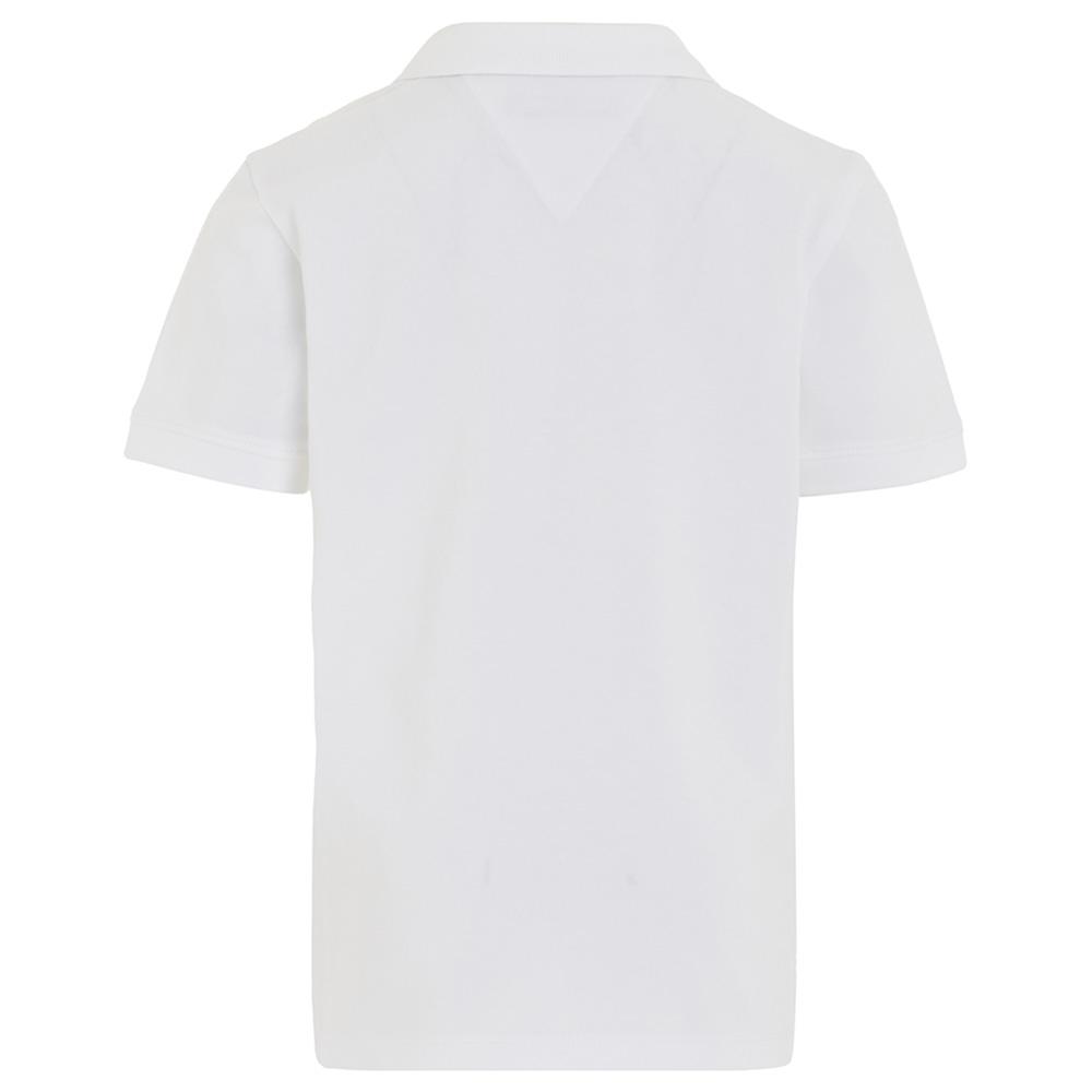 Tommy Hilfiger - Flag Embroidery Short Sleeves Polo Shirt - White