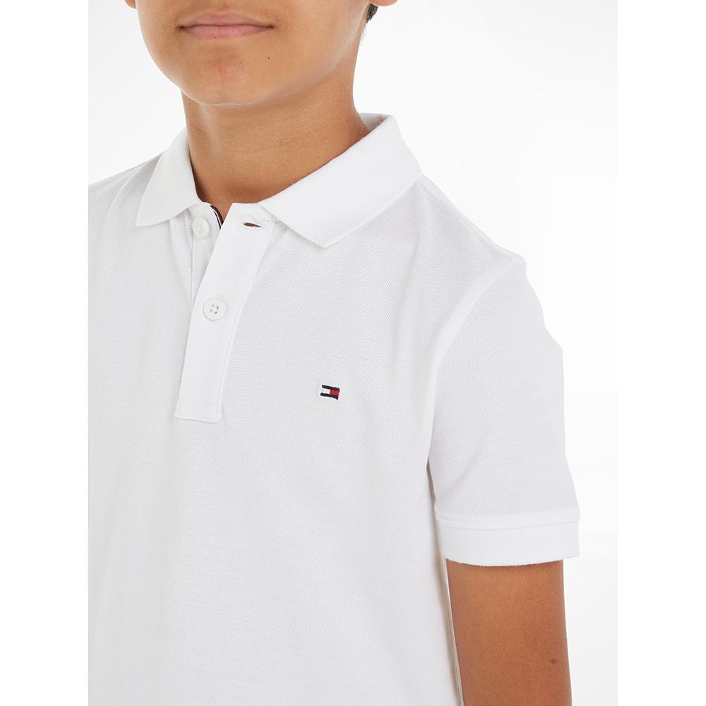 Tommy Hilfiger - Flag Embroidery Short Sleeves Polo Shirt - White