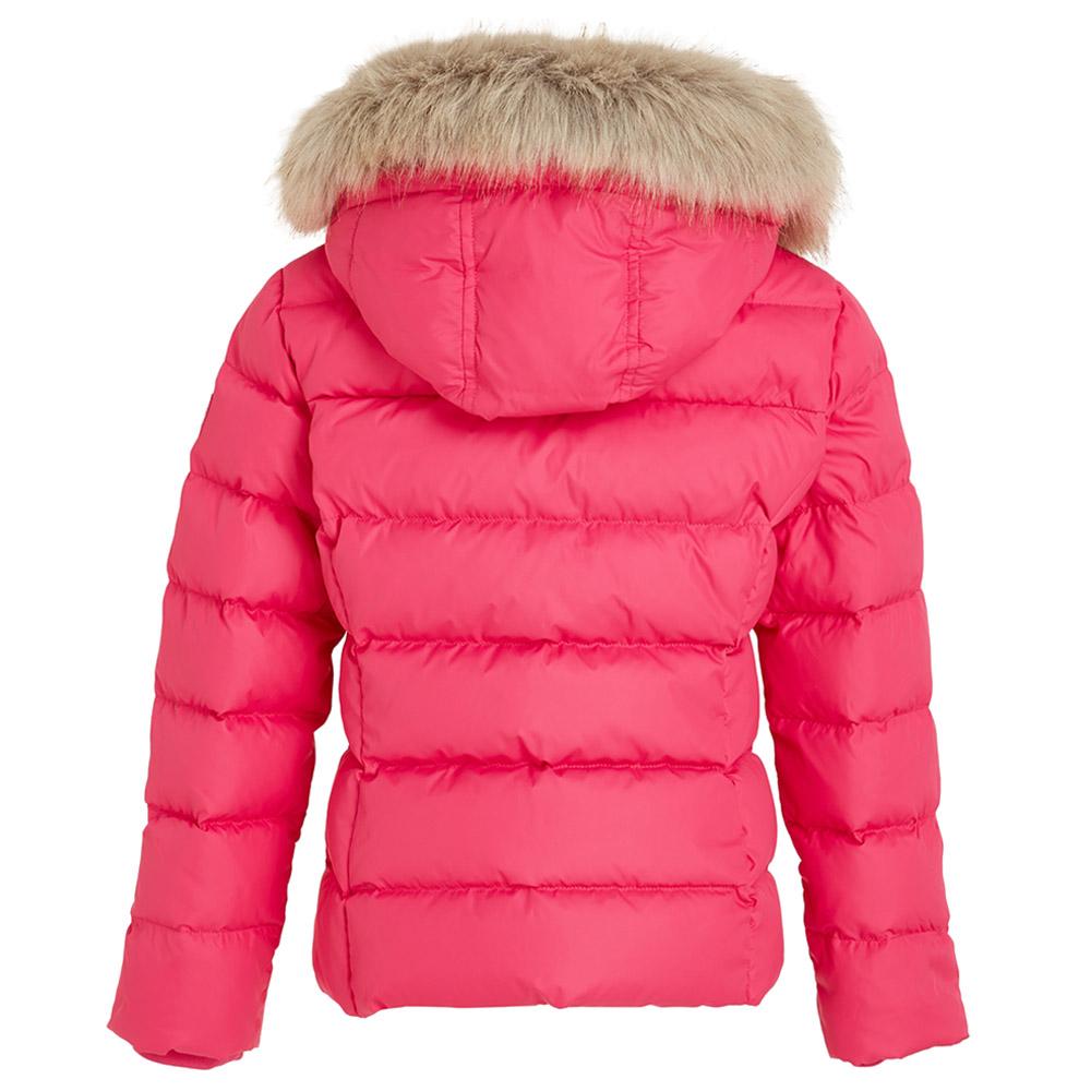 Tommy Hilfiger - Essential Down Fur Hood Jacket - Pink