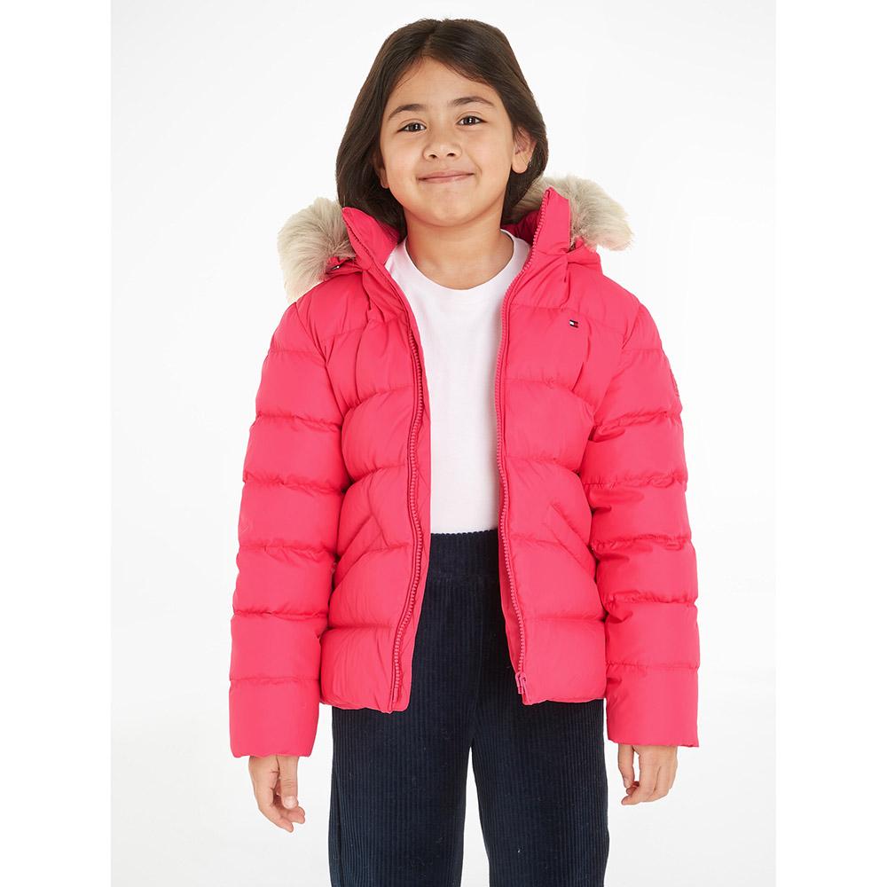 Tommy Hilfiger - Essential Down Fur Hood Jacket - Pink