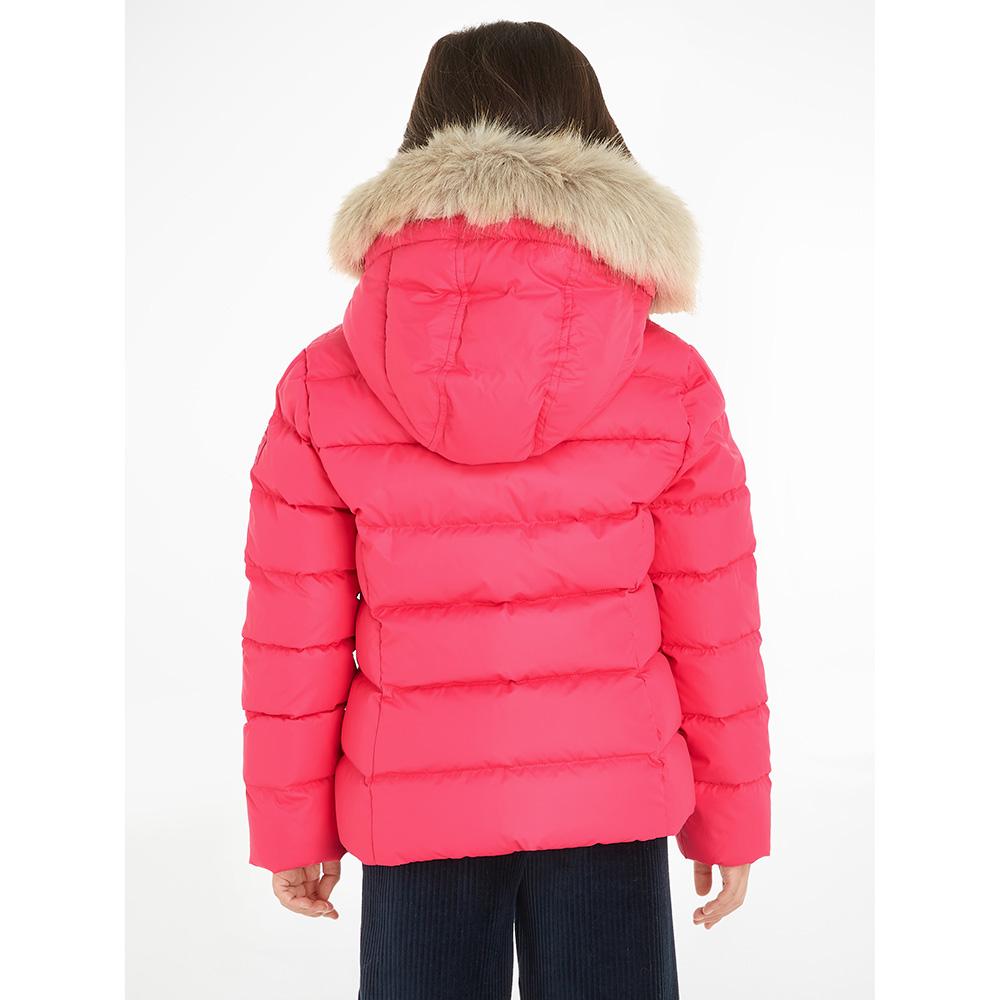 Tommy Hilfiger - Essential Down Fur Hood Jacket - Pink