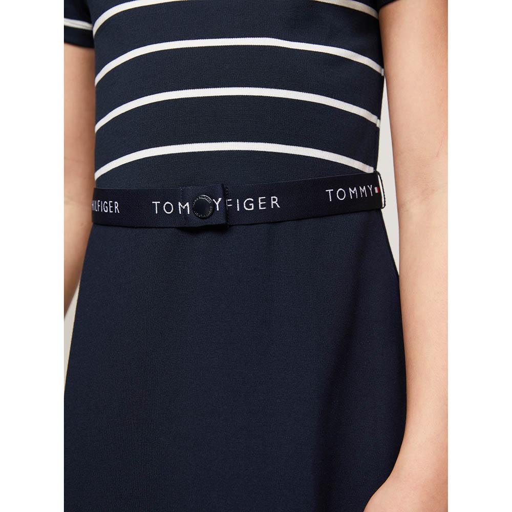 Tommy Hilfiger - Essential Belted Waist Skater Dress - Blue