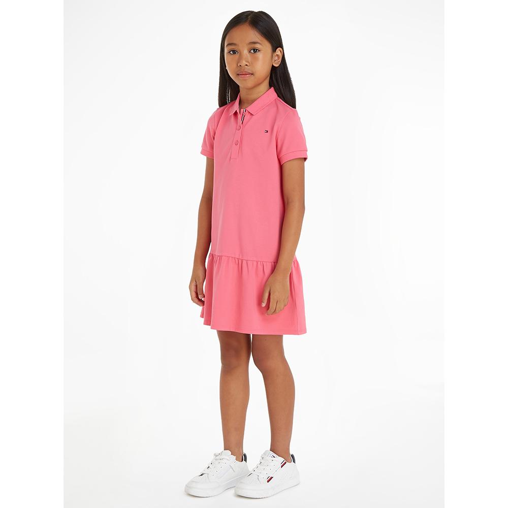 Tommy Hilfiger - Essential Dropped Waist Polo Dress - Pink