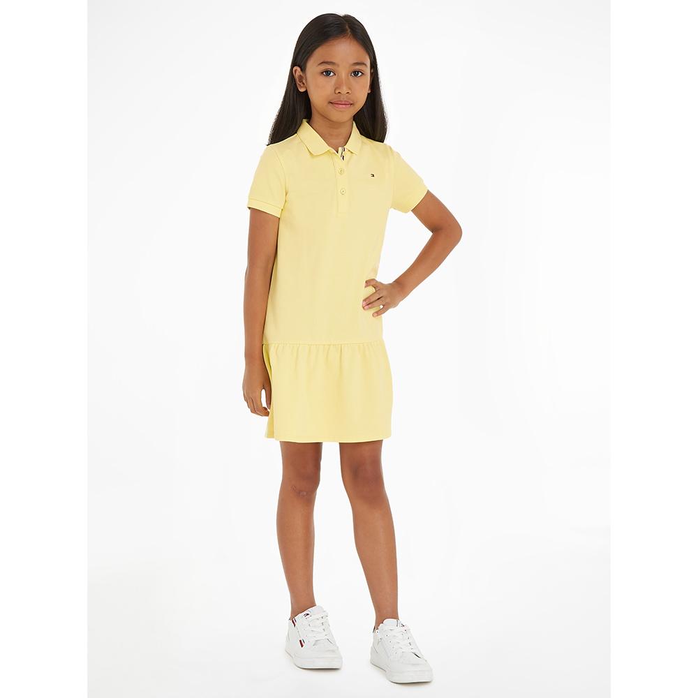 Tommy Hilfiger - Essential Dropped Waist Polo Dress - Yellow