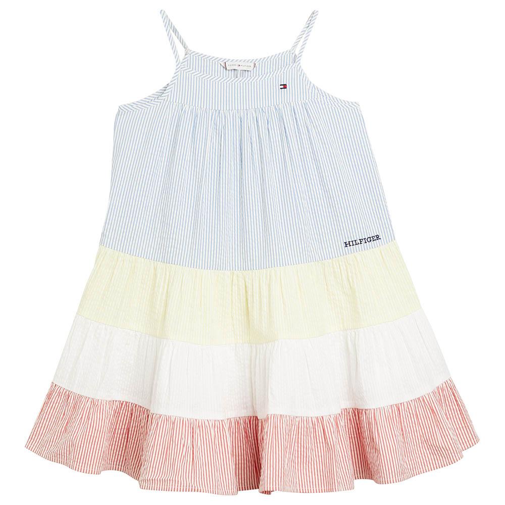 Tommy Hilfiger - Mixed Stripe Seersucker Tiered Dress