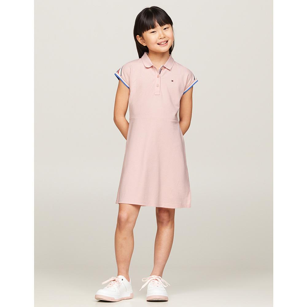 Tommy Hilfiger - Shoulder Stripe Polo Dress - Pink