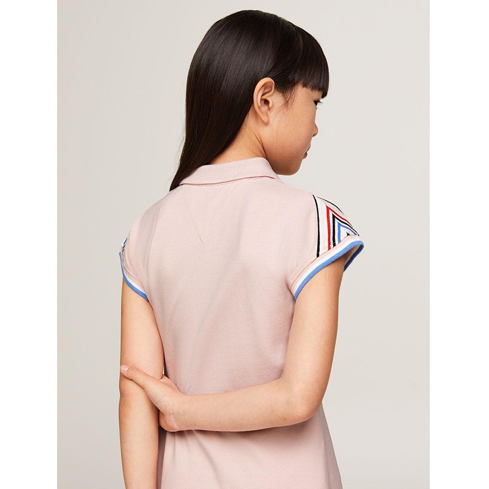 Tommy Hilfiger - Shoulder Stripe Polo Dress - Pink