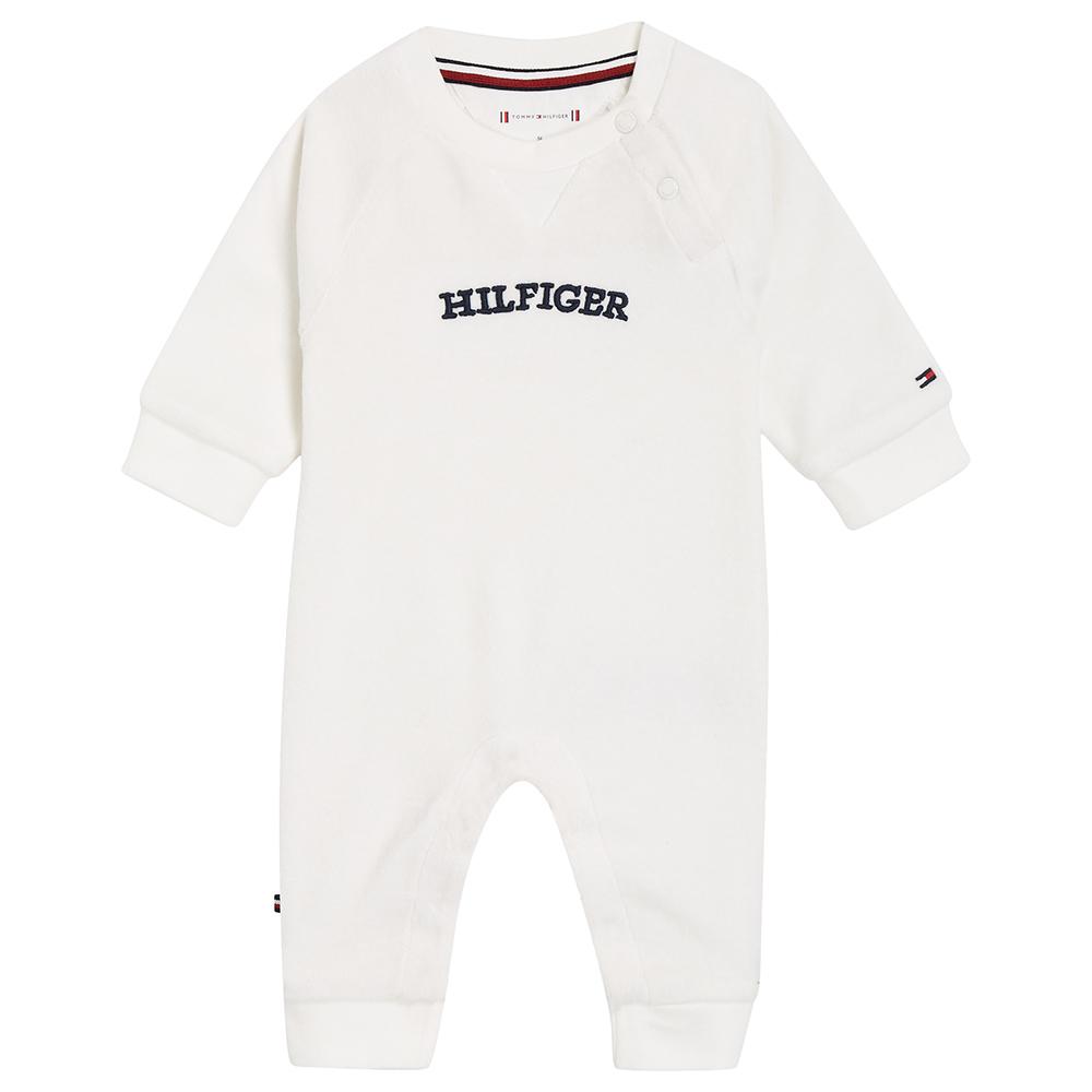 Tommy Hilfiger - Baby Curved Monotype Coverall - White