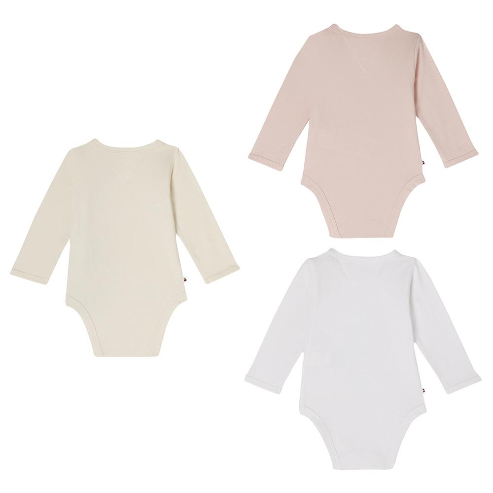 Tommy Hilfiger - 3pc-Set - Baby Bodysuit Giftbox - Pink/White/Beige