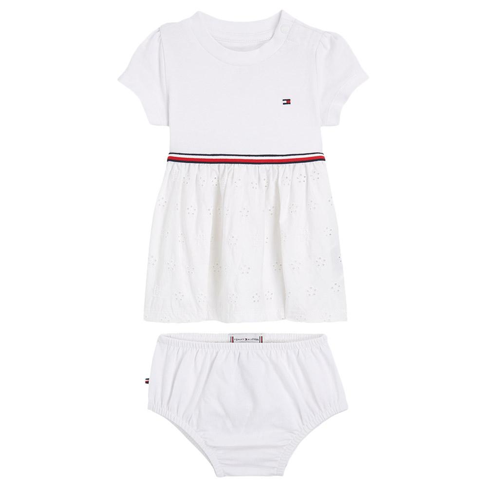 Tommy Hilfiger - Baby Broderie Anglaise Dress And Brief - White